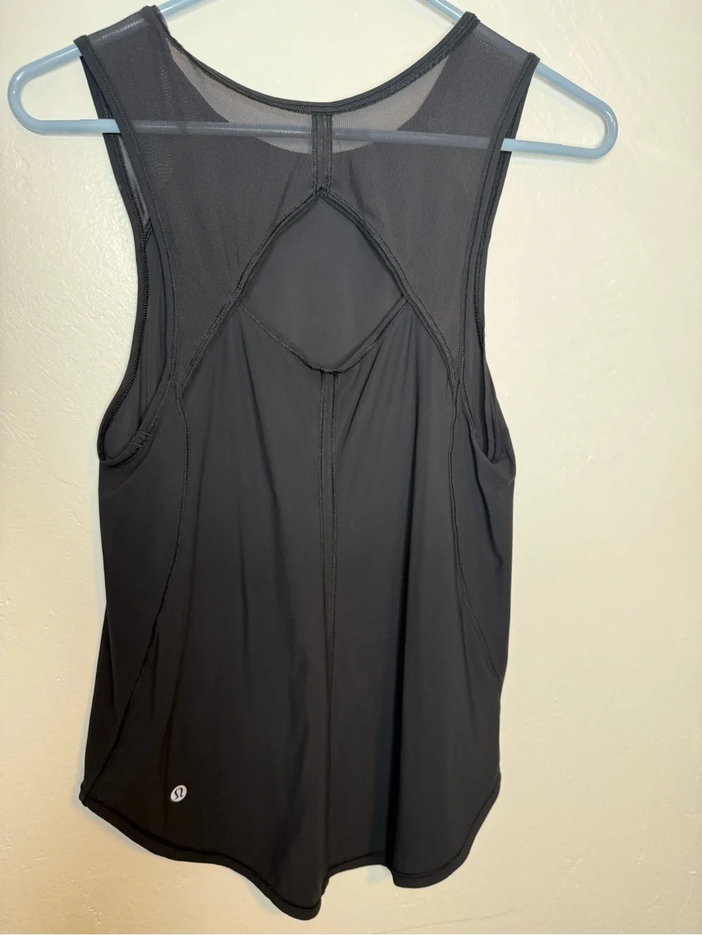 Lululemon Black Mesh Back Racerback Athletic Tank Top